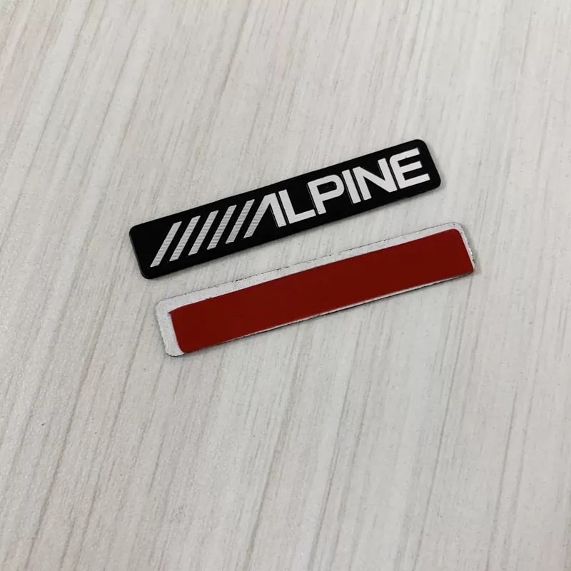 Decal Sticker Emblem 3D Alpine Logo Audio Speaker