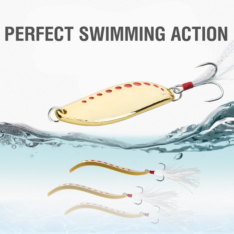 1Pcs Metal Spinner Spoon Trout Fishing Lure Hard Bait Sequins Noise Paillette Artificial Bait Small Hard Sequins Spinner