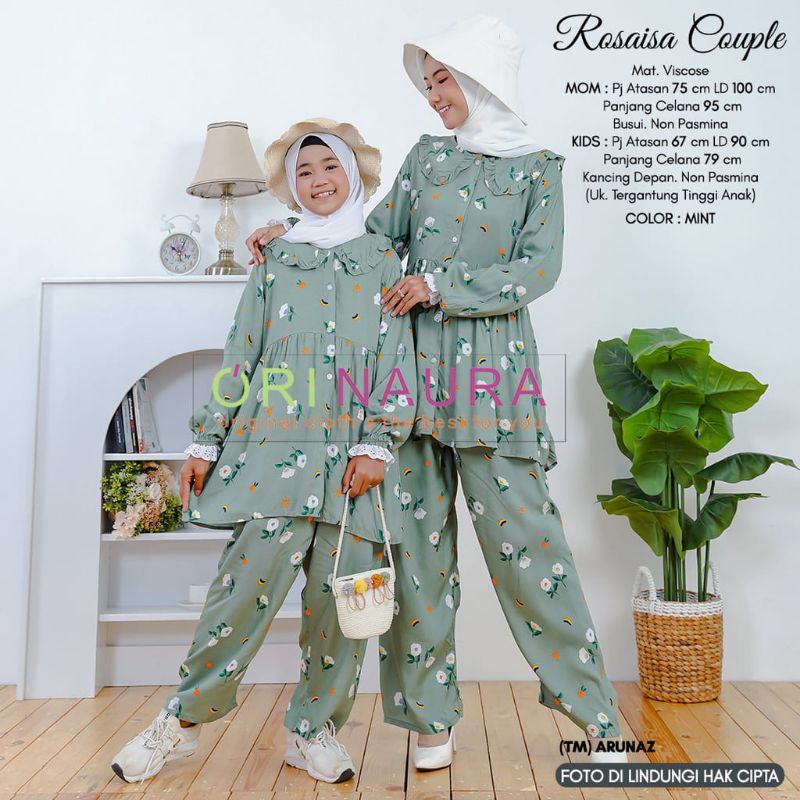 SETELAN COUPLE/ROSAISA COUPLE/ANAK/MOM ORIGINAL BY ORI NAURA
