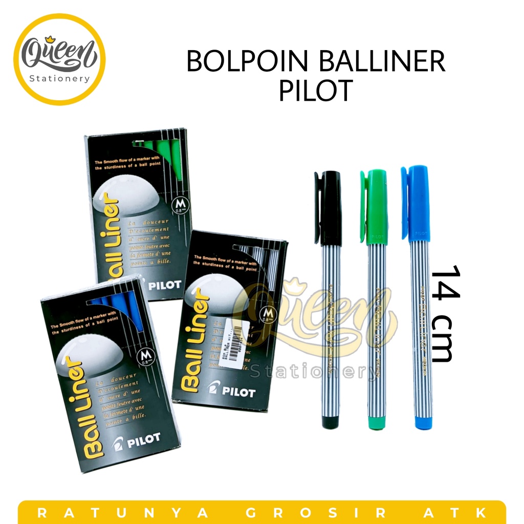 

1 PCS BOLPEN BALLINER HITAM PILOT / BALLPOINT / PULPEN / BOLPOIN