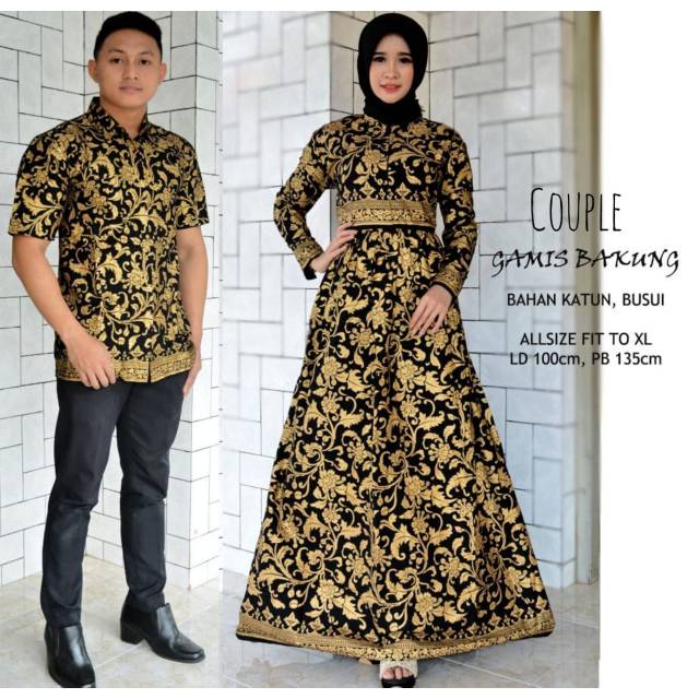 Batik Couple Sarimbit Prada Bakung Gold Fz