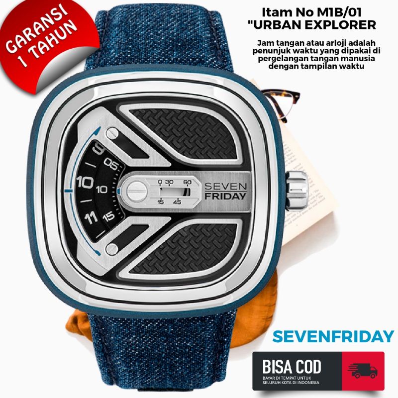Jam Tangan Pria Merk SevenFriday Type M1B/01 URBAN EXPLORER Automatic