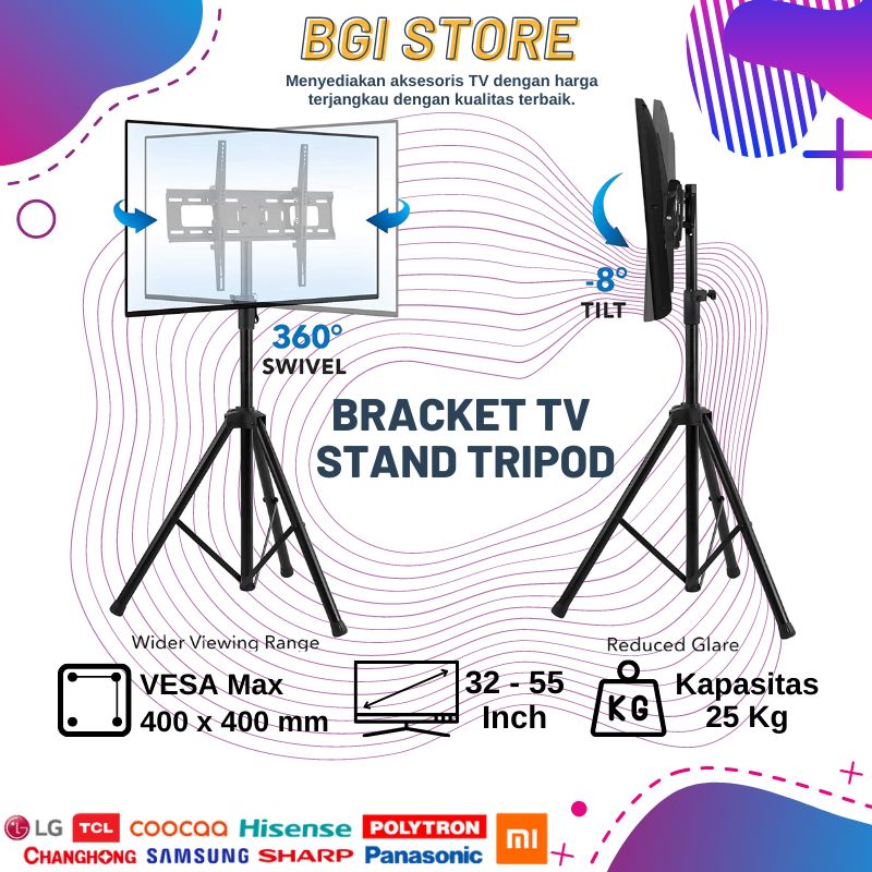 bracket tv 55 50 43 42 40 32 25 24 inch Tripod tv Standing tv breket tv