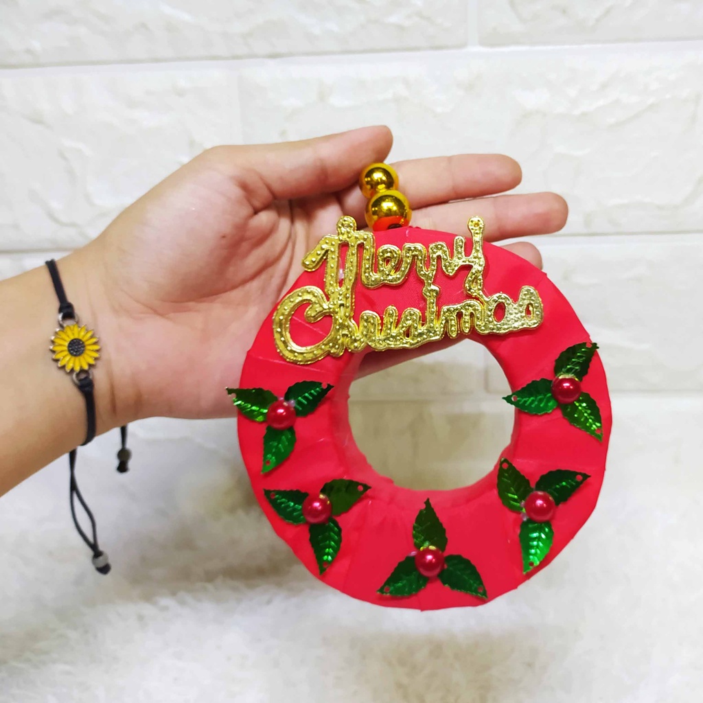 (diameter 8 cm) Cuttie Little Wreath - Gantungan Dekorasi Pohon Natal