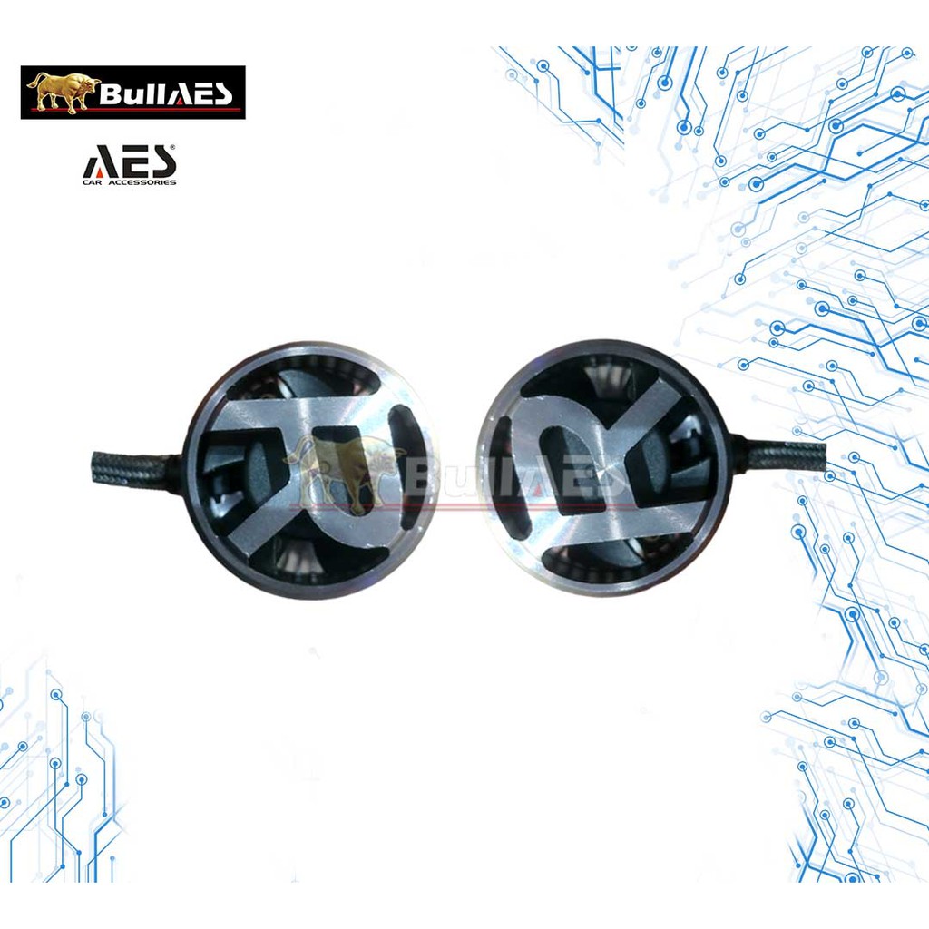 Lampu Led Turbo H7 3 WARNA MERK AES PREMIUM LED Headlamp Mobil Motor