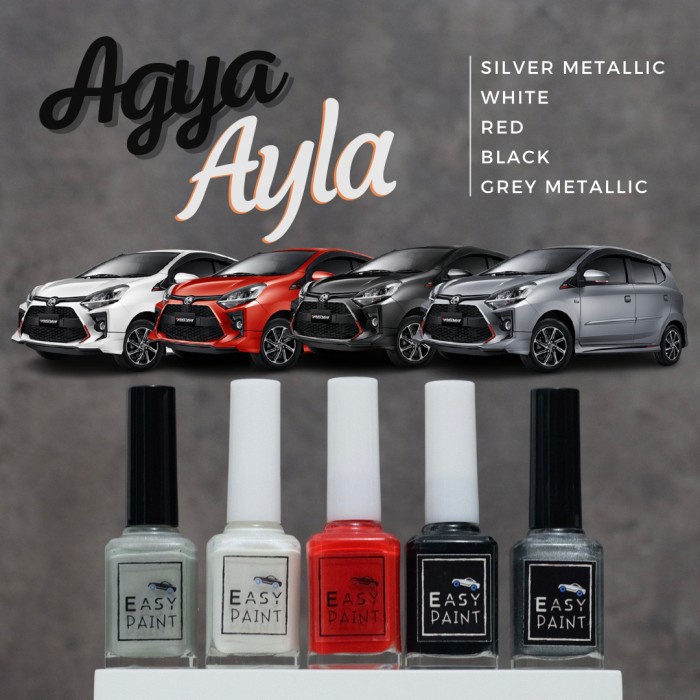 Cat Oles Mobil Penghilang Baret - Toyota Agya dan Daihatsu Ayla - Silver Metallic