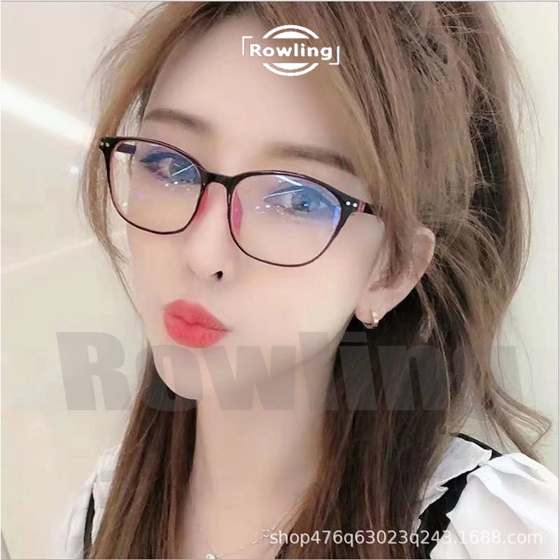 (Rowling) Frame Kacamata  Terbaru Wanita Pria Import anti Radiasi Blue Light Kacamata Fashion-4