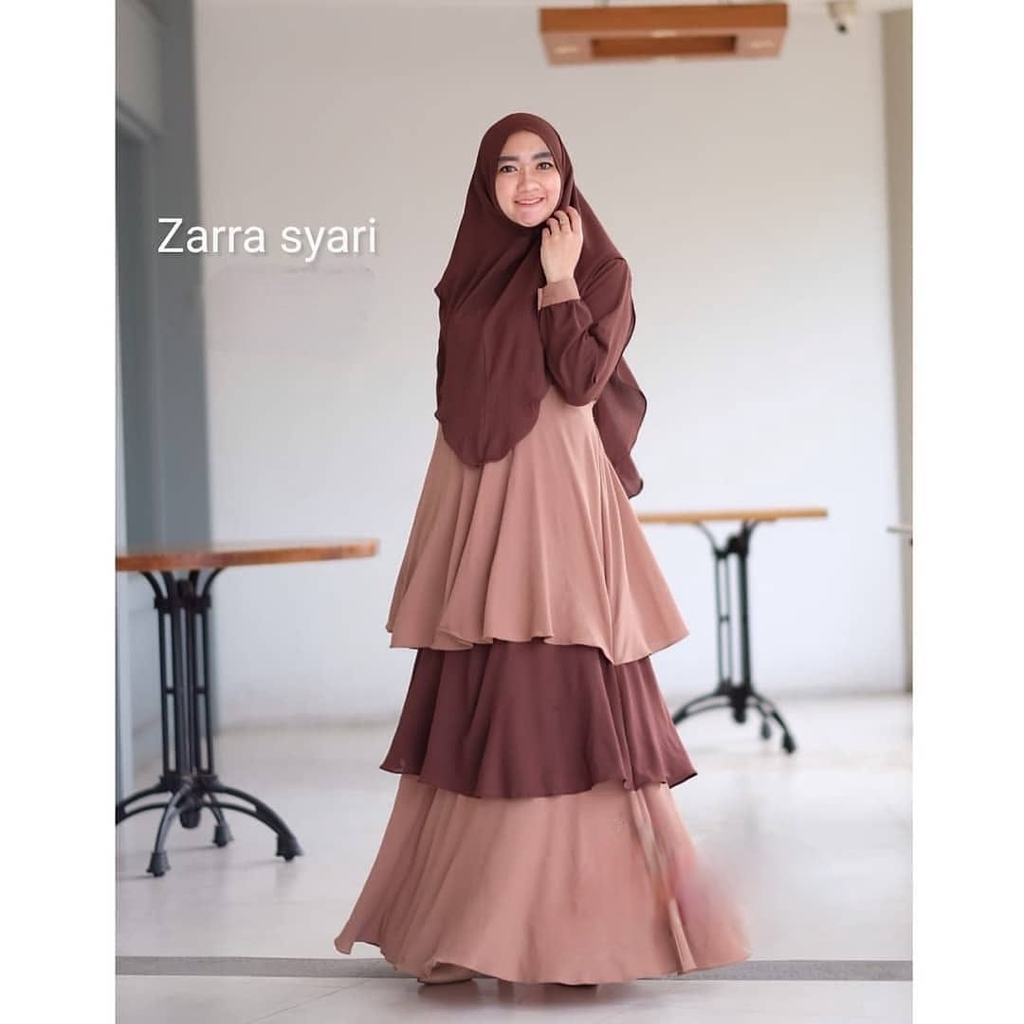 [ BUY 1 GET 1 FREE ] ZARRA SYARI | BAHAN CERUTY | Size S M L XL | FASHION MUSLIM WANITA