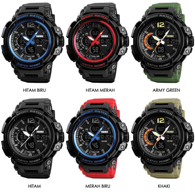 SKMEI 1343 Jam Tangan Pria Digital Analog Anti Air WATCHKITE WKOS