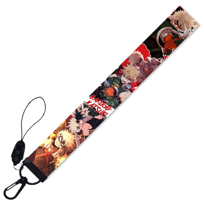 Lanyard Gantungan Kunci Ponsel Desain My hero academia banghaoshengji Dapat Dilepas