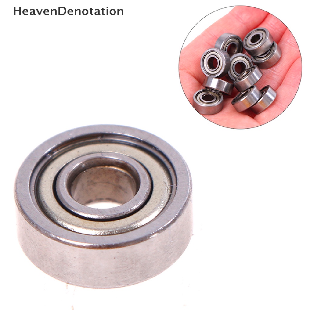 (Heavendenotation) 10pcs Bola Bearing Deep Groove Bahan Carbon Steel Ukuran 5x14 X 5mm 605zz