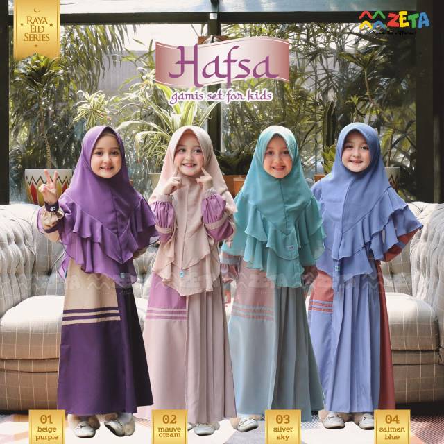 Zetta || gamis hafsa anak dan ibu