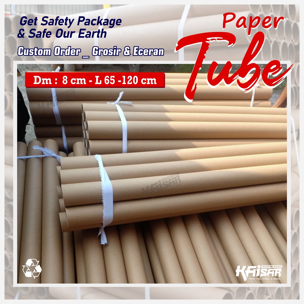 Paper Core/Eco Tube Packing - Diameter 8 cm panjang 120 cm