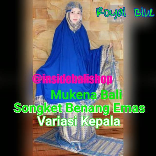 PROMOOOO.......Mukena Bali Songket Benang Emas Variasi Kepala