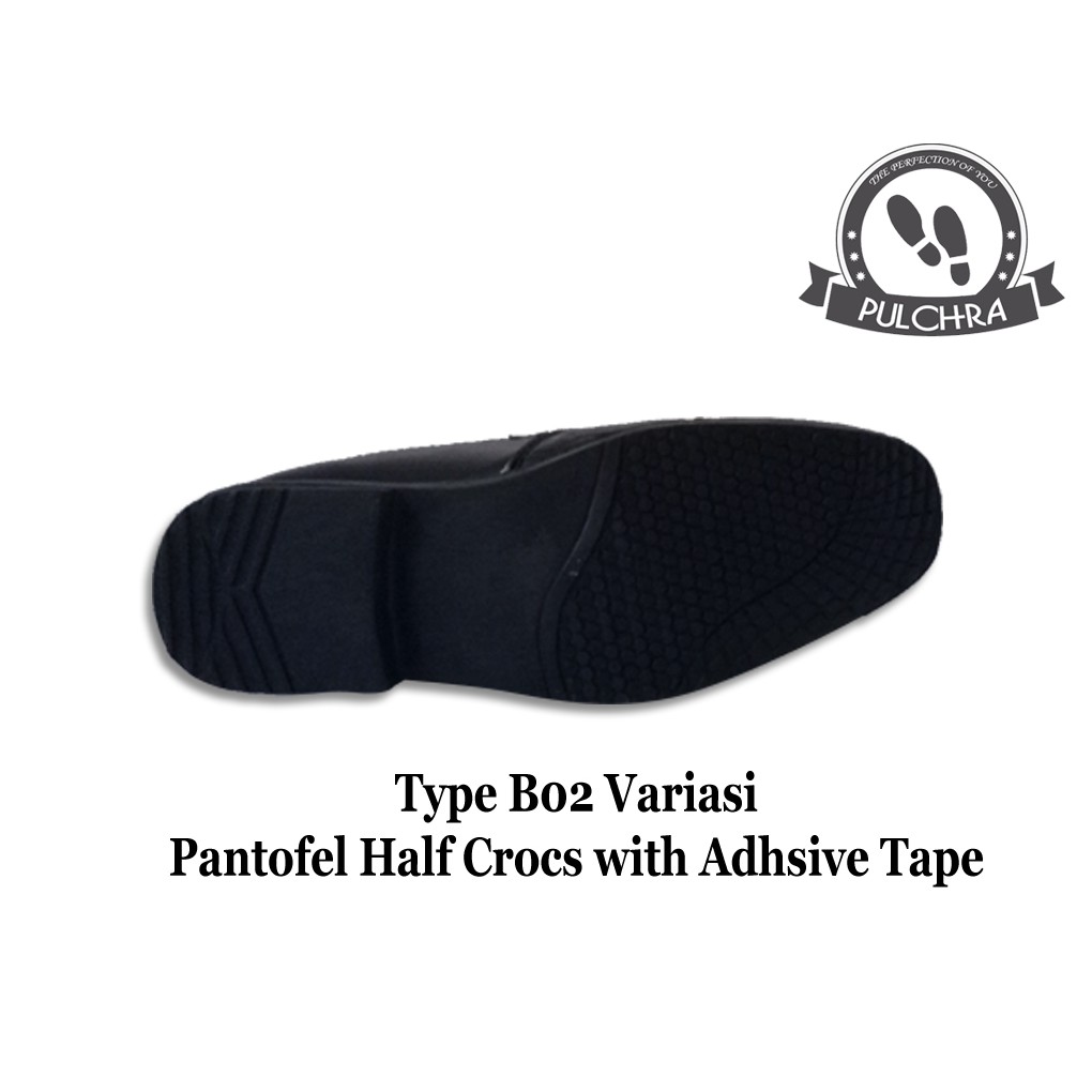 Sepatu Pantofel Type B02 Variasi Pantofel Half Croc with Adhsive Tape