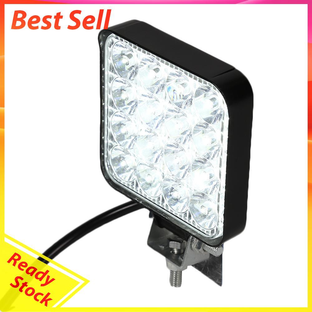 Lampu Sorot 16 Led 48w 2880lm 6500k Anti Air Bentuk Persegi Untuk Mobiltruk