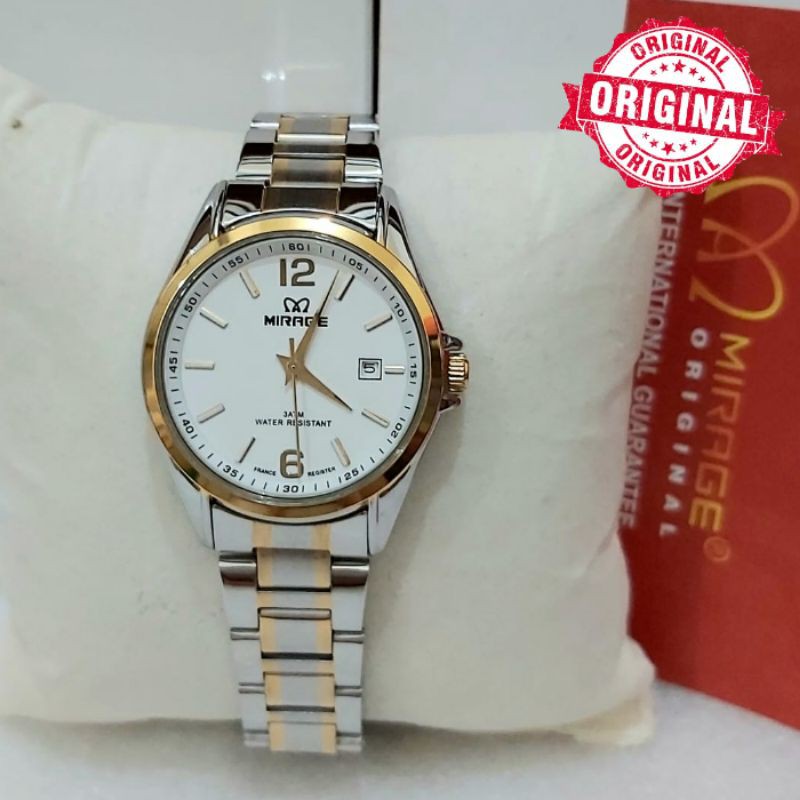 Jam Tangan Mirage Pria MA 8710 Mirage Pria Silver Gold Original