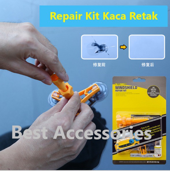 Reparasi Kaca Retak Windshield Repair Kit Obat Kualitas Premium O590