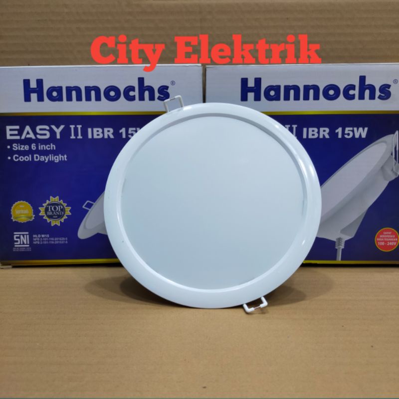 LED Panel Hannochs Easy II IBR 15 Watt / Lampu Downlight Hannochs 15w / Lampu Pelafon Hannochs 15 Watt ( Cahaya Putih )