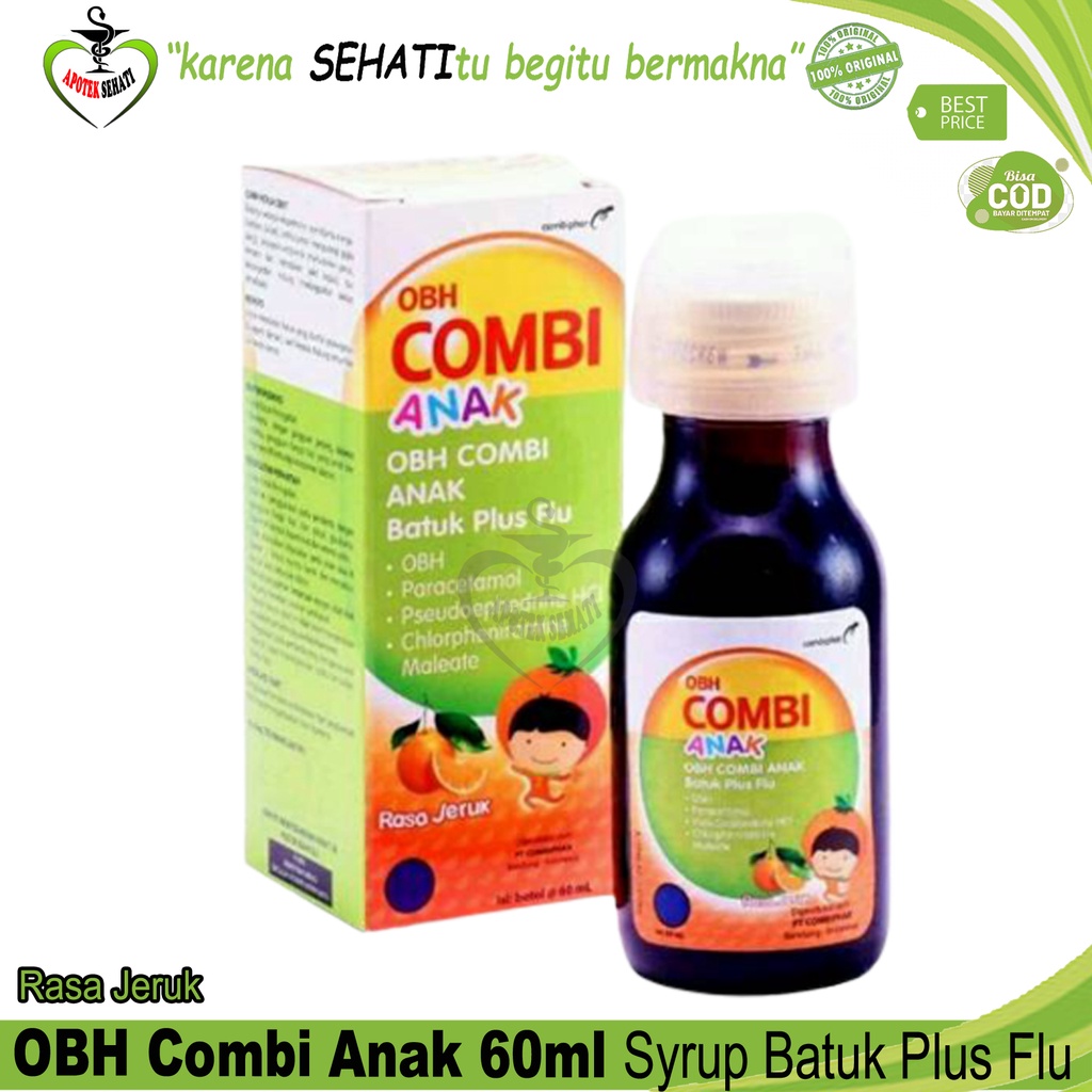 OBH Combi Anak 60ml Obat Batuk Plus Flu Pilek 4 Variasi Rasa