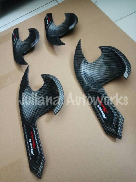 Paket lengkap All new Rush Sportivo Door Handle Outer motif Full carbon