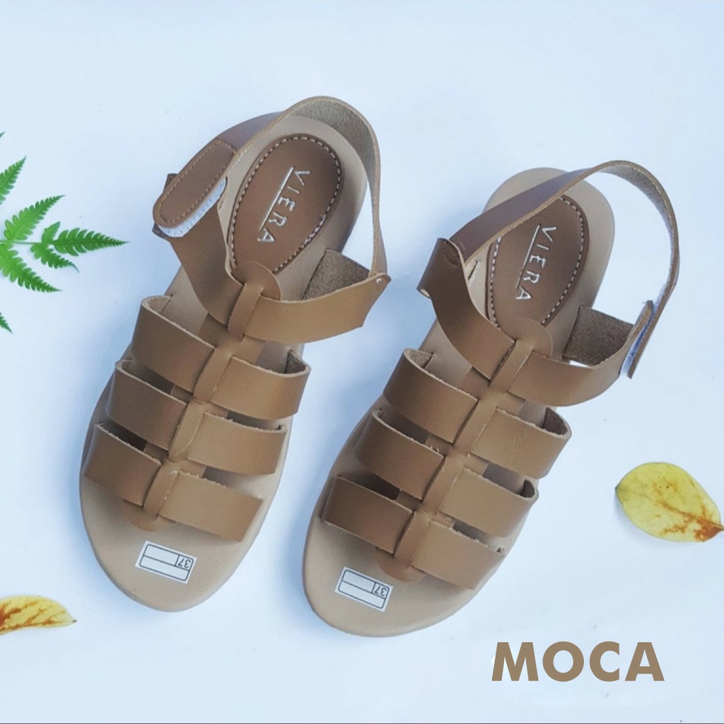 SANDAL WANITA HAK 3CM || STRIP TIGA CEWE KERONJO KULIT