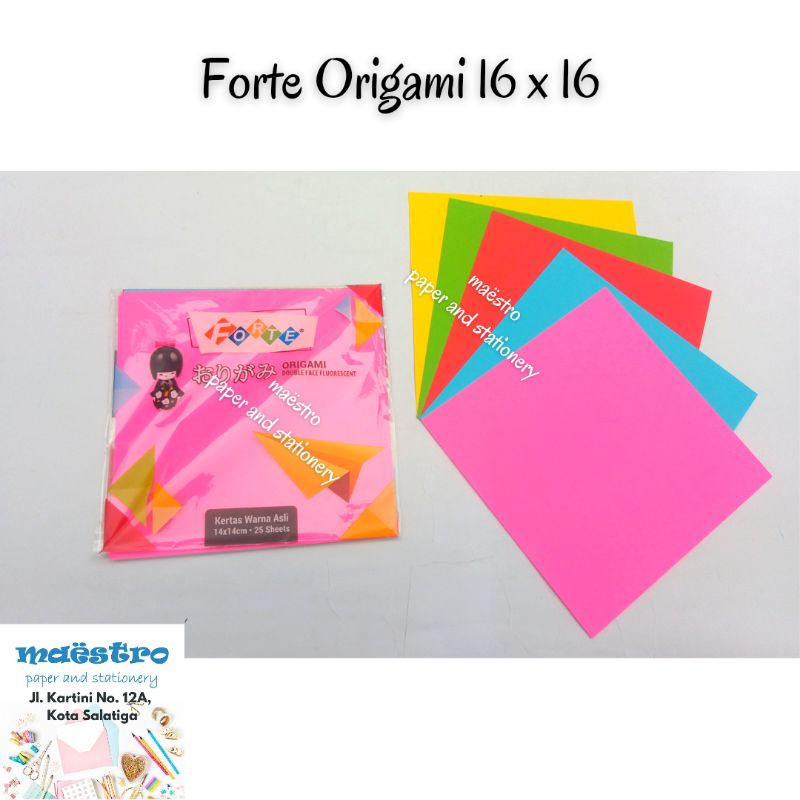 

Kertas Origami Forte ukuran 16 x 16 cm / Kertas Lipat BUY 11 pcs FREE 1 pcs