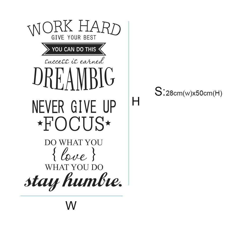 Top Motivasi Stiker Dinding Wall Decals Kamar Tidur Kantor Ruang Tamu Wall Art Sticker