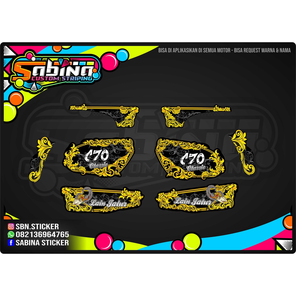 STICKER STRIPING DECAL C70 CUSTOM 01