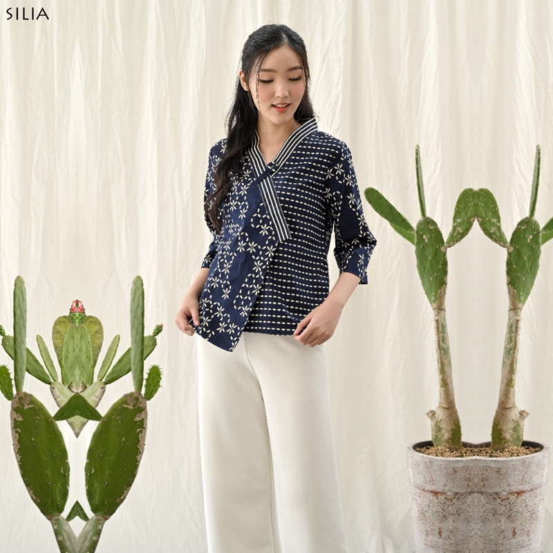 COUPLE BATIK FAMILY VA - Atasan Batik Wanita Blouse Wanita/ HANDI-SILIA - STANDAR