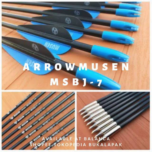 Arrow MUSEN MSBJ-7 - Arrow Fiber OD7mm - MUSEN Fiberglass Arrow - alat Olahraga