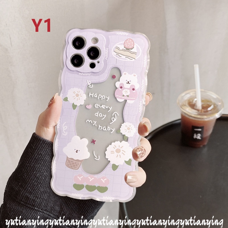 Soft Case Tpu Motif Beruang / Kelinci Untuk IPhone 6 6s 7 8 Plus 13 12 11 Pro Max 7 Plus XR 8Plus X XS Max