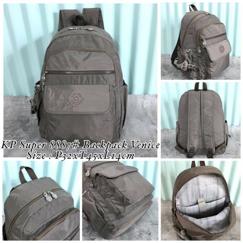 Backpack unisex kp super 8887 Venice tas ransel cowok tas laptoo ransel kerja