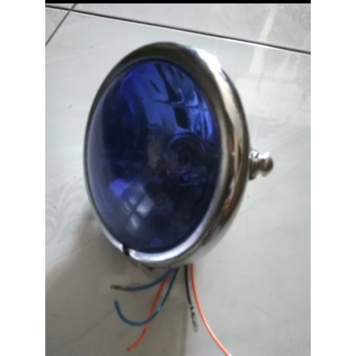 Terbaru Lampu depan pesek kaca biru universall