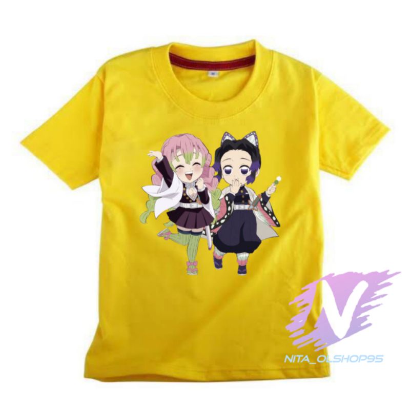 kaos pilar cinta dan shinobu kaos anak anime demon slayer