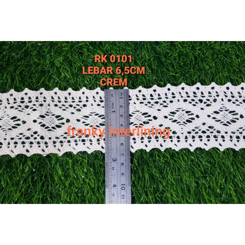 RENDA KAIT SUPER 0101 LEBAR 6,5CM ISI 5 METER