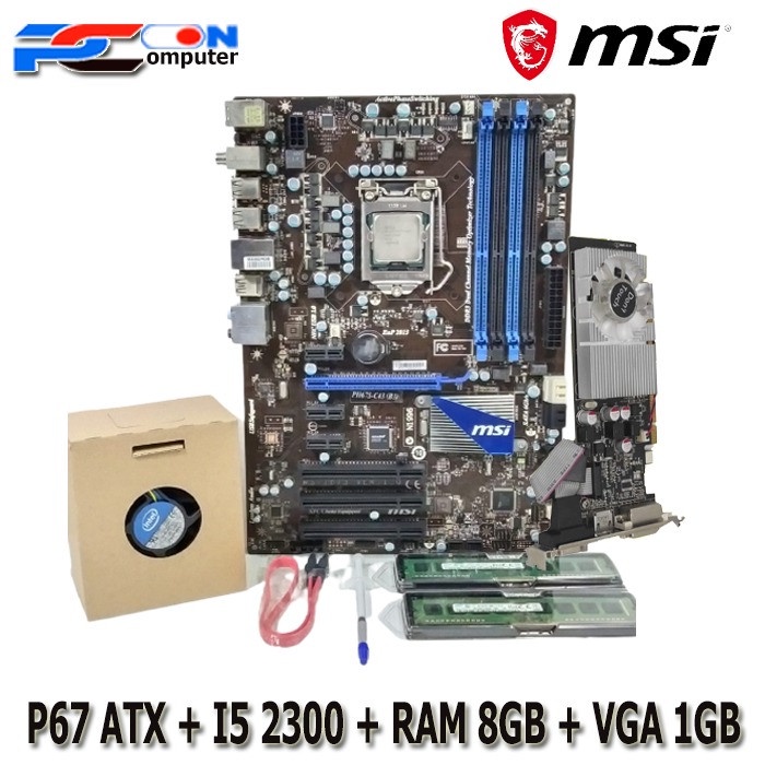 Motherboard Intel LGA 1155 P67 4 Slot ram VGA Offboard ASUS / GIGABYTE