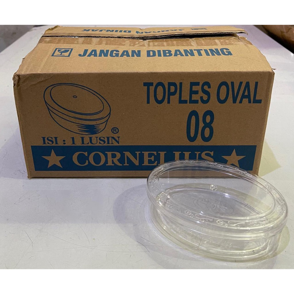 Toples Oval Cornelius isi 1lusin - Tempat Kue Gosend/Grab Only