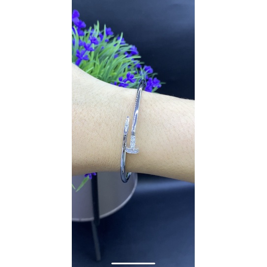 gelang cartier berlian eropa full mas putih whitegold ( 3000 )