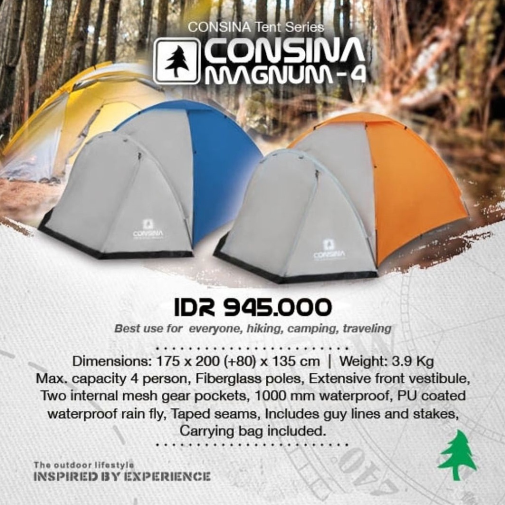 TENDA CONSINA MAGNUM 4 - TENDA KAPASITAS 4 ORANG