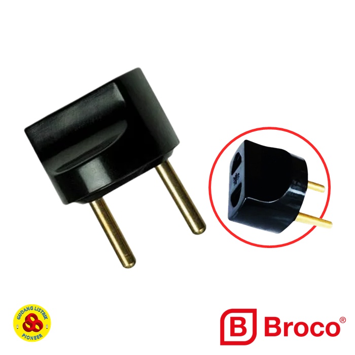 Broco Over Steker Konversi Universal Hitam 844 Conversion Plug