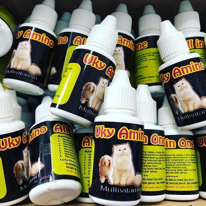 Uky Amino Vitamin Kucing Penggemuk Penumbuh Bulu Penambah Nafsu Makan