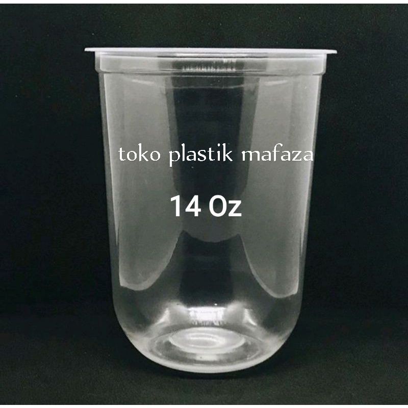 gelas oval 14oz/gelas boba/gelas oval starindo