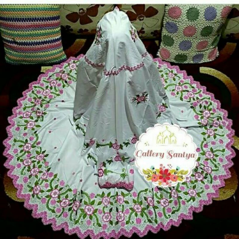 mukena mewah bordir bukittinggi mukena putih mukena cantik mukena padang