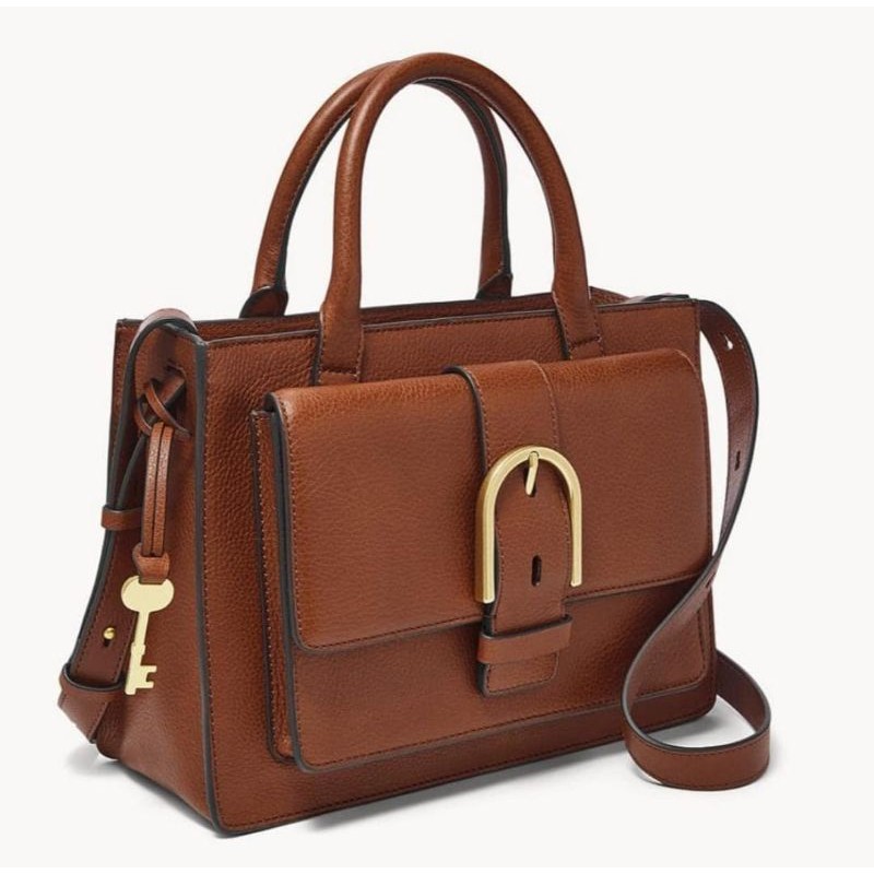 FOSSIL Wiley Satchel Large Brown