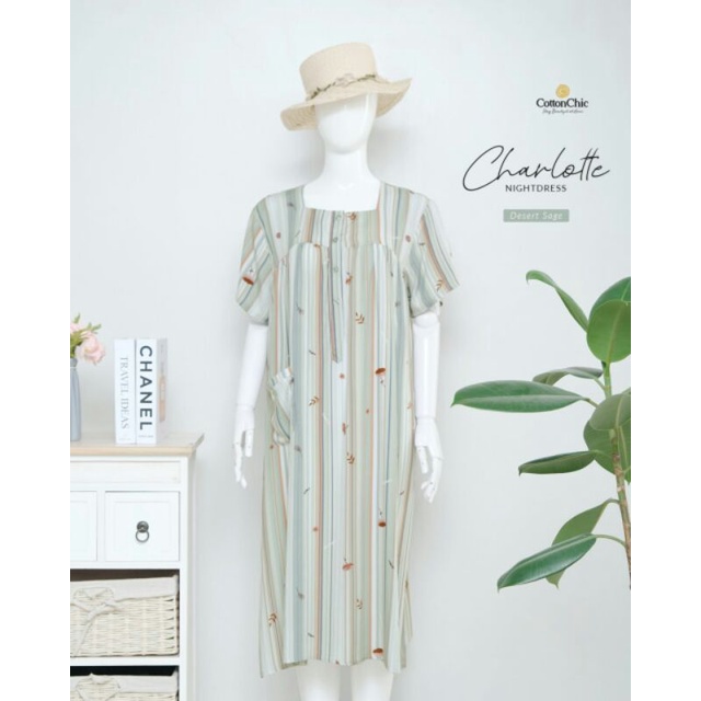charlotte night dress cotton chic/daster premium