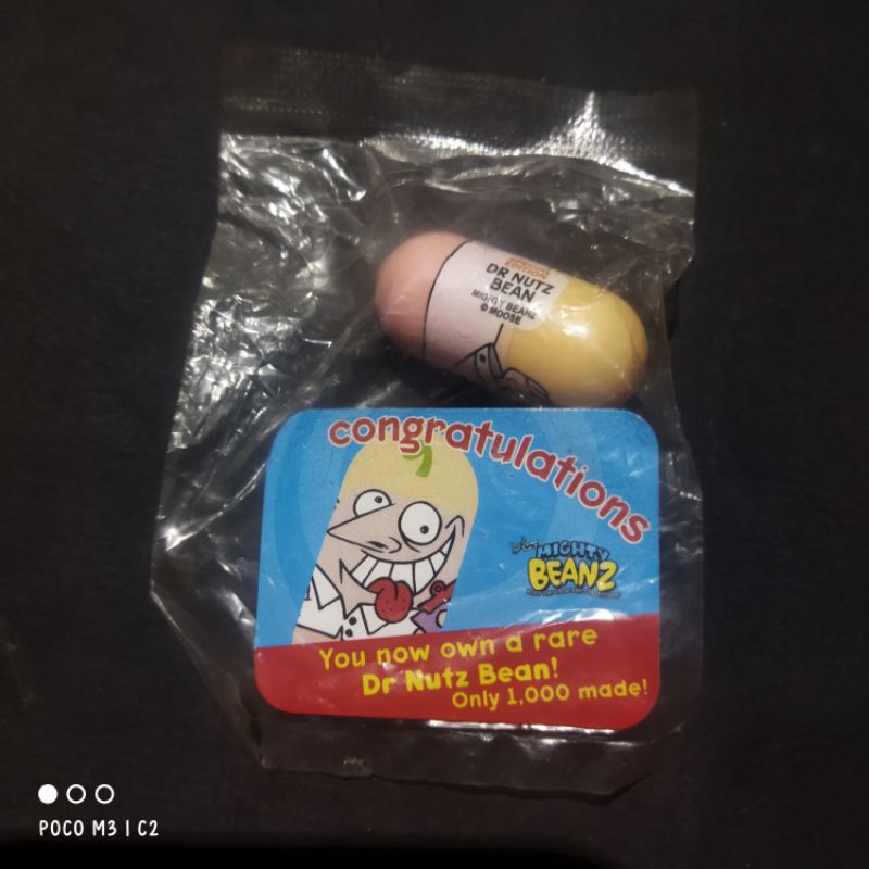 mighty beanz first limited edition 1000 dr nutz bean original moose super rare