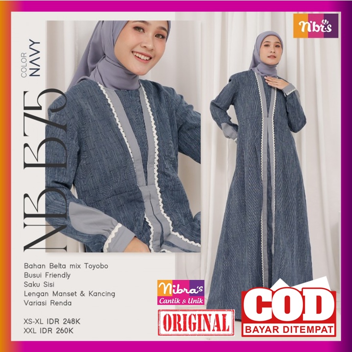 Gamis Nibras Promo Gamis Nibras Terbaru 2022 Baju Dress Dres Wanita Dewasa Muslim Syari Busui Bahan 