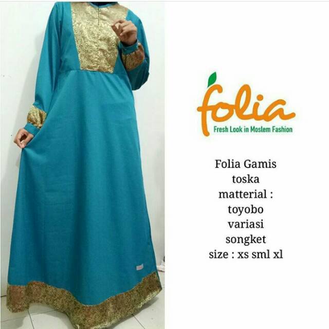 PROMO gamis folia "katun toyobo - songket"