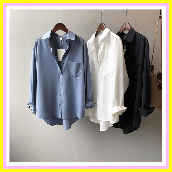Blouse Wanita Terbaru Casual Bahan Adem Atasan Wanita Korean Blouse Murah  Kemeja Baju Kerja Atasan 